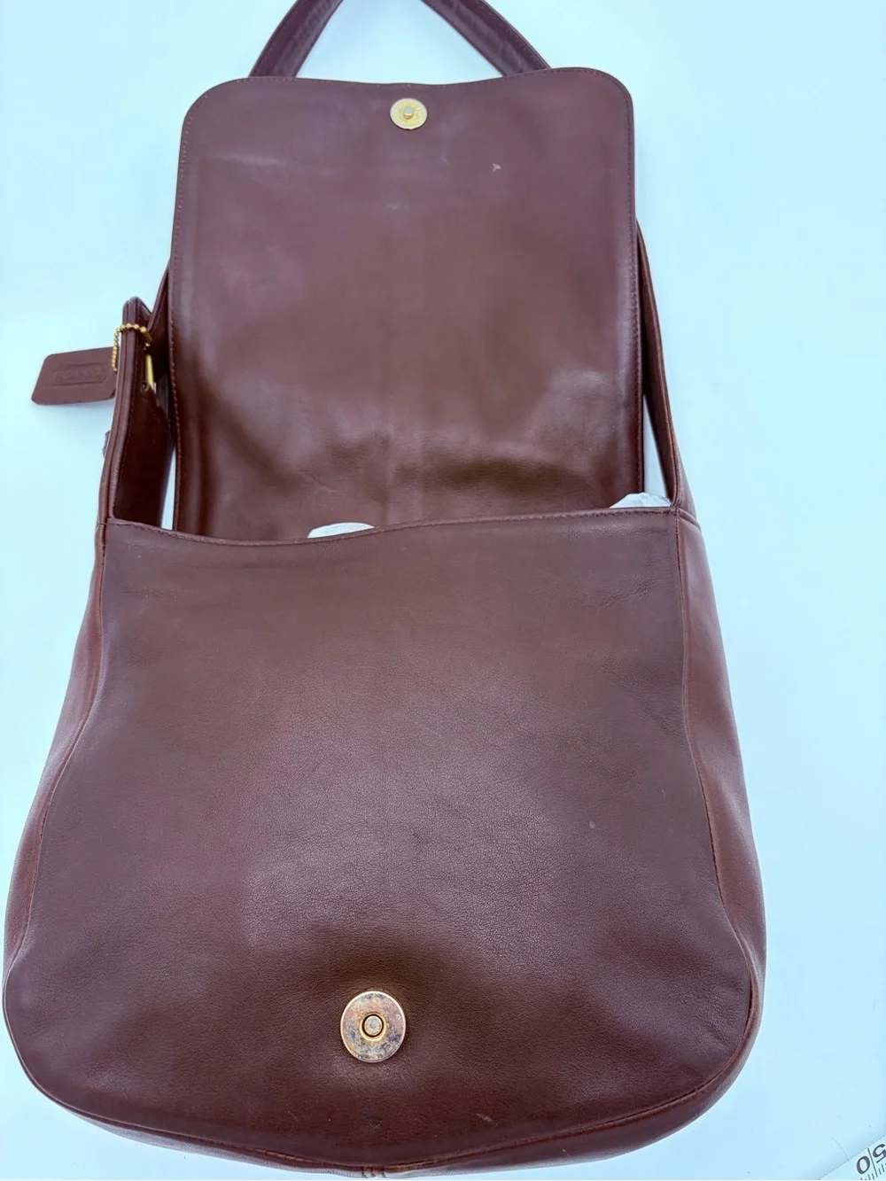 Vintage Coach 1997 Flatiron Bag 4173 Mahogany Leather Shoulder Bag